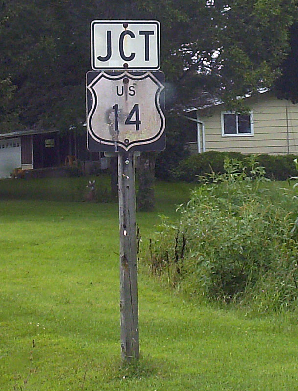 Wisconsin U.S. Highway 14 sign.
