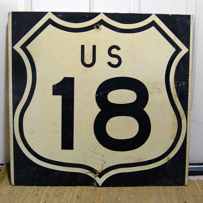 Wisconsin U.S. Highway 18 sign.