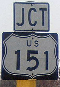 Wisconsin U.S. Highway 151 sign.