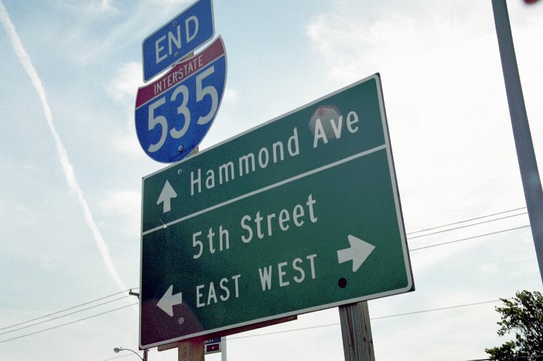 Wisconsin Interstate 535 sign.
