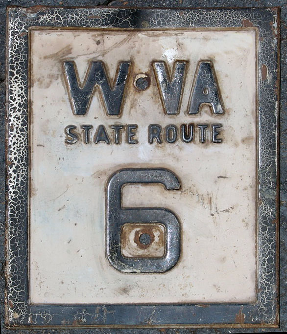 West Virginia State Highway 6 sign.