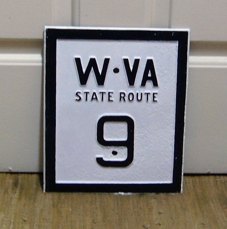 West Virginia State Highway 9 sign.