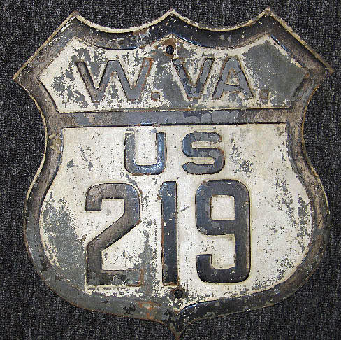 West Virginia U.S. Highway 219 sign.