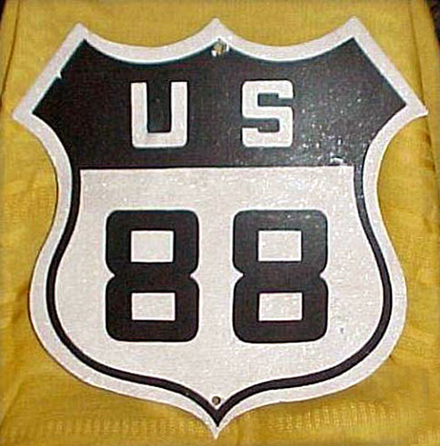 West Virginia U.S. Highway 88 sign.
