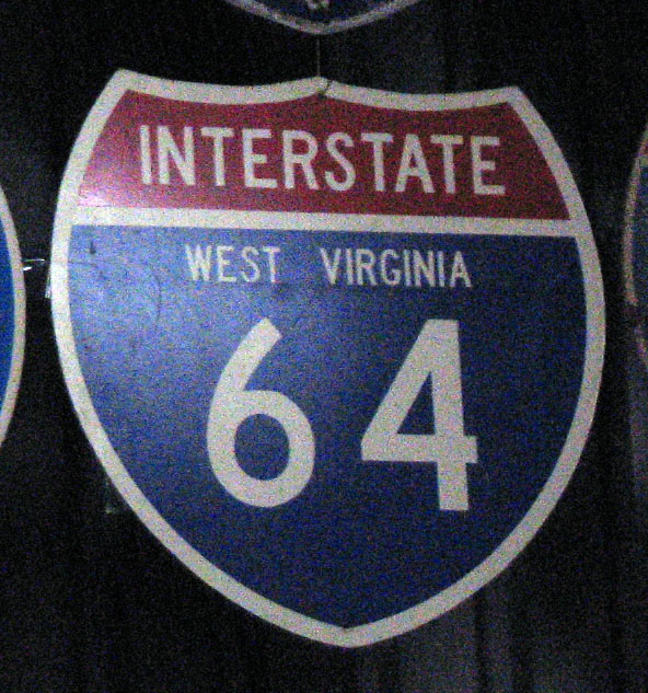 West Virginia Interstate 64 sign.