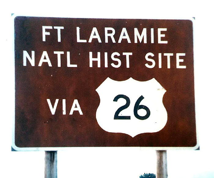 Wyoming U.S. Highway 26 sign.