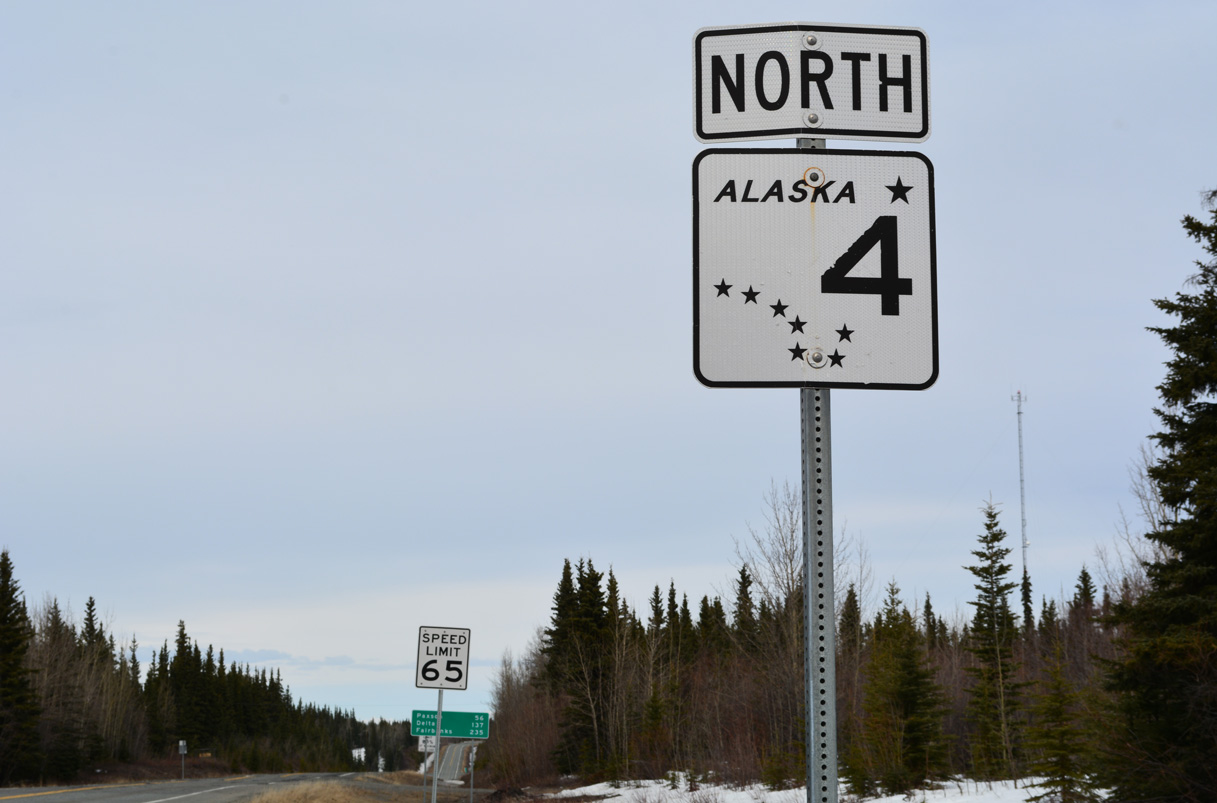 Alaska State Route 4 - Richardson Highway sign.