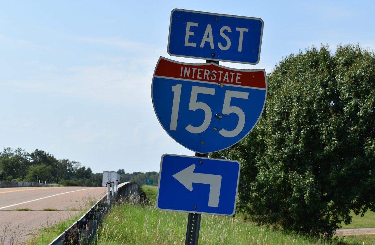 Tennessee Interstate 155 sign.
